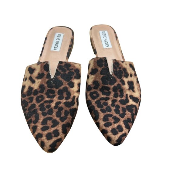 Steve Madden Leopard Print Slip-On Mules For Women Size 7.5 - Picture 1 of 6
